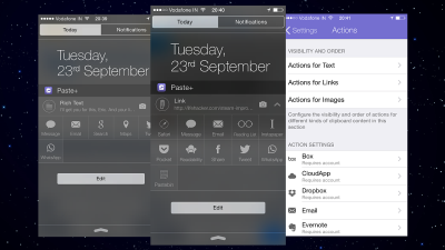 Paste+ Adds Quick Clipboard Actions To iOS 8’s Notification Center
