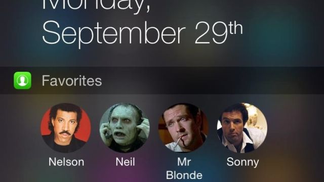 Favourites Widget Adds Favourite Contacts To iOS 8 Today Screen