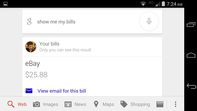 You Can Ask Google Now To Show You Upcoming Bills