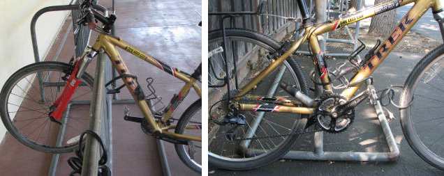 Two Ways To Securely Lock Your Bike On A Comb Rack