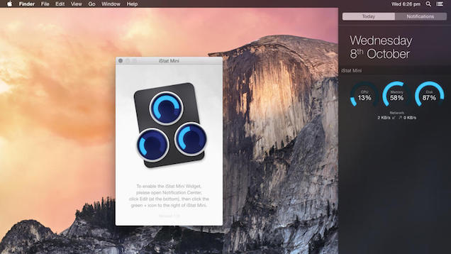 iStat Mini Stuffs A System Monitor In Your Notification Center