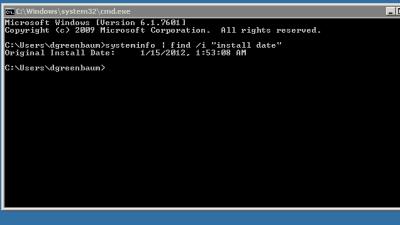 Find Out When Windows Was Installed With The Systeminfo Command