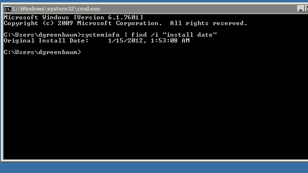 Find Out When Windows Was Installed With The Systeminfo Command