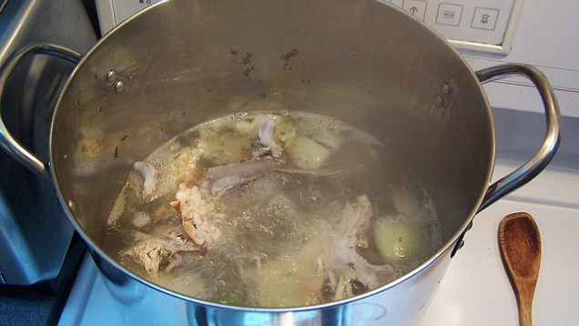 Make A Simple Stock While You Do The Dishes