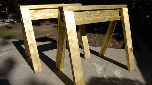 Build Stackable Sawhorses From Scrap Lumber In Under 10 Minutes