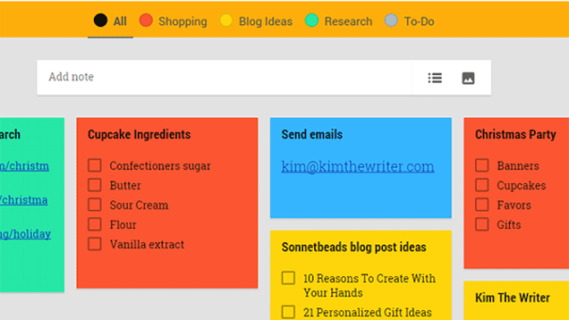 Category Tabs For Google Keep Makes Organising Your Notes Easy