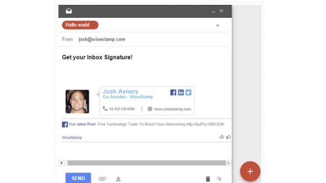 WiseStamp Adds Email Signatures To Inbox By Gmail