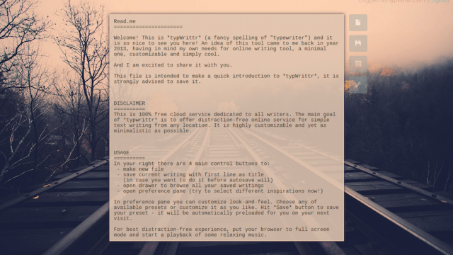 TypWrittr Is A Simple, Distraction-Free Writing Webapp
