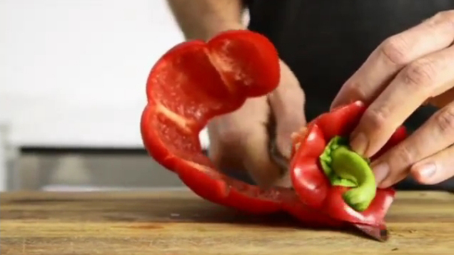 Cut And Seed A Capsicum With One Swift Motion