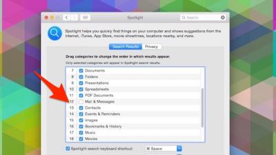 Disable Email Search In Spotlight To Avoid Message Tracking