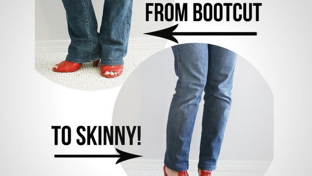 Convert Bootcut Jeans Into Skinny Jeans With Some Simple Alterations