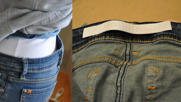 Get Rid Of The Gap In Your Jeans With A Small, Elastic Strip