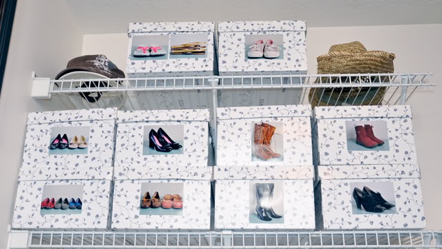 Find Your Shoes By Putting Pictures On Storage Boxes