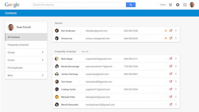 Google Contacts Gets A New Look And Brings Your Contacts Together