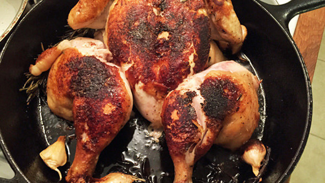 Make Perfect Roast Chicken In Less Time With Two Cast Iron Pans