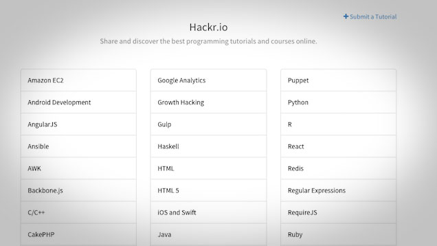 Hackr.io Is A Crowdsourced Resource Of Programming Classes