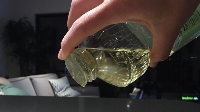 Poke Holes In The Seal Of A Cooking Oil Bottle For Better Control