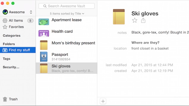 Use 1Password To Keep Track Of The Physical Location Of Your Stuff