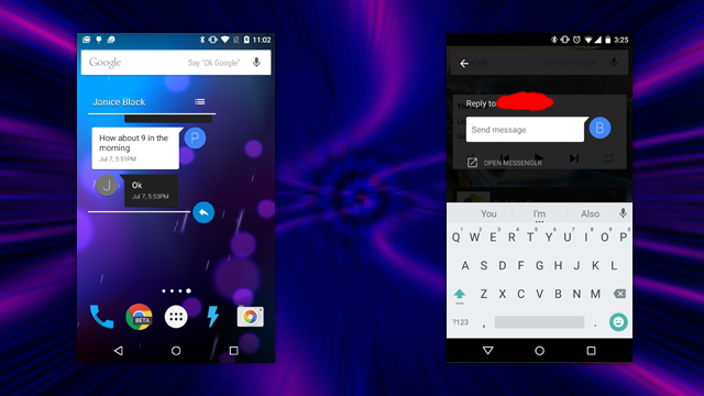 Android’s Messenger Adds Quick Replies And Conversation Widgets