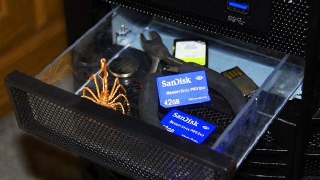 Hide Valuables In A Secret PC Tower Drawer Made From An Old Bay Drive