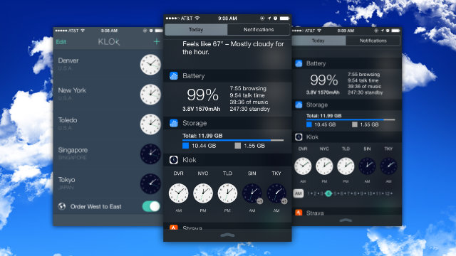 Klok Stuffs Multiple Timezone Clocks Into The Notification Center