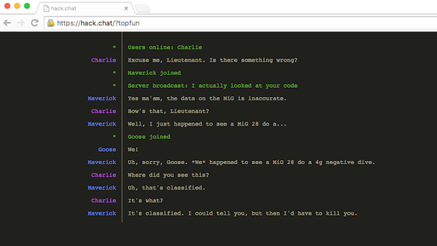 Hack.Chat Is An Easy To Use, Disposable Chat Client In Your Browser