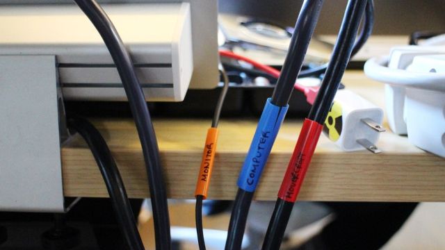 Keep Cables Organised With Drinking Straws