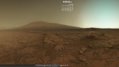 The Martian Dual-Monitor Desktop