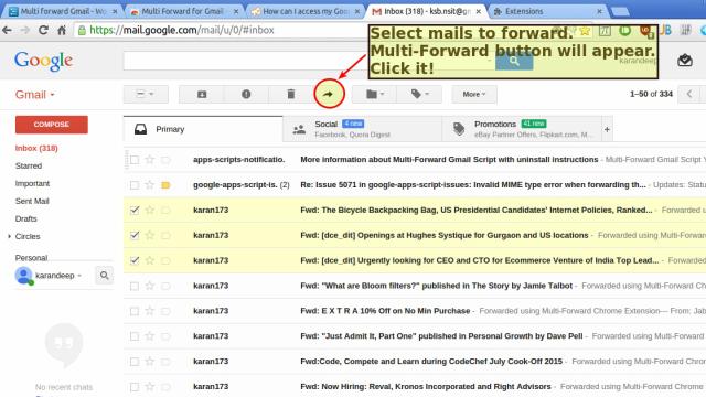 Multi Forward For Gmail Forwards Emails In Bulk