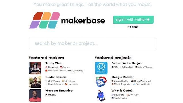 Makerbase Is A Directory Of Tech Creators And Web Projects