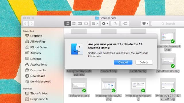 Skip The Trash Can And Delete Items Instantly In OS X With A Keyboard Shortcut