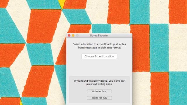 Notes Exporter Backs Up All Your Apple Notes In Plain Text