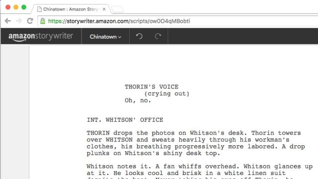 Amazon Storywriter Is A Simple, Free, Auto-formatting Screenwriting Tool For The Web