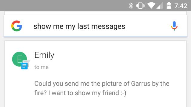 Hear And Reply To Your Last Five Messages With A Google Now Command