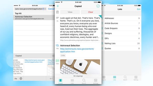 Copied Is A Fully Featured Clipboard Manager For IOS With All Kinds Of Shortcuts