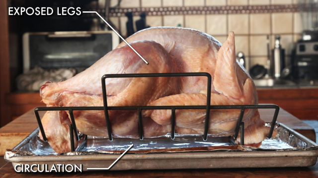 Skip The Expensive Roasting Pan And Use A Rack And Baking Sheet Instead