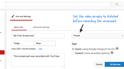 Record A Screencast With Nothing But YouTube