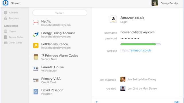 1Password’s Family Plan Shares Passwords Between Family Members, Still Provides Private Accounts