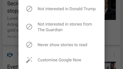 Prevent Google Now From Showing Stories From Sites Or Topics You Don’t Like