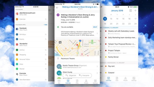 Outlook For Android And iOS Adds Facebook, Wunderlist And Evernote Calendars