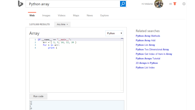 Bing Can Now Show You Code Snippets And Run Code In Search Results