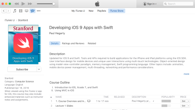 Stanford’s Developing iOS 9 Apps With Swift Is Now Available