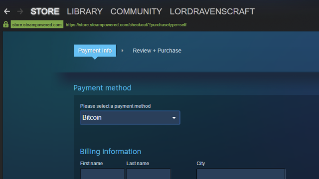 Steam Now Lets You Buy Games With Bitcoin