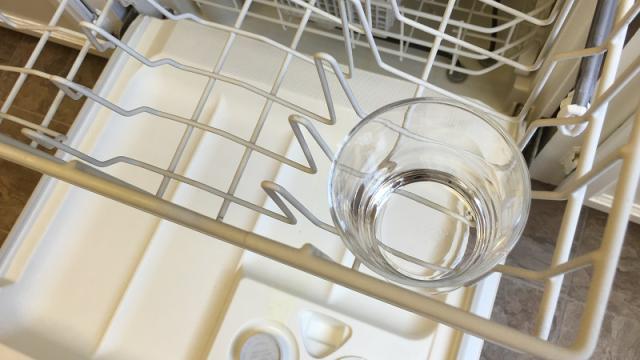 Use An Upright Glass In The Dishwasher As A Dirty Dish Indicator