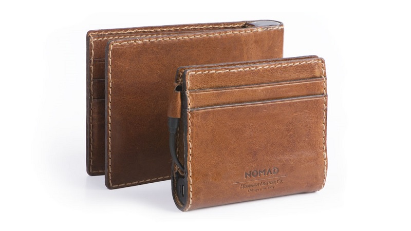 The Nomad Leather Wallet Charges Your iPhone, Looks Good Doing It