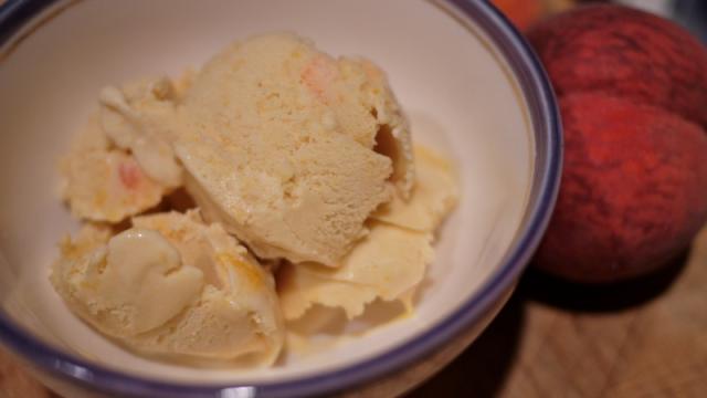 Make This Three Ingredient Peach Sherbet Without An Ice Cream Maker