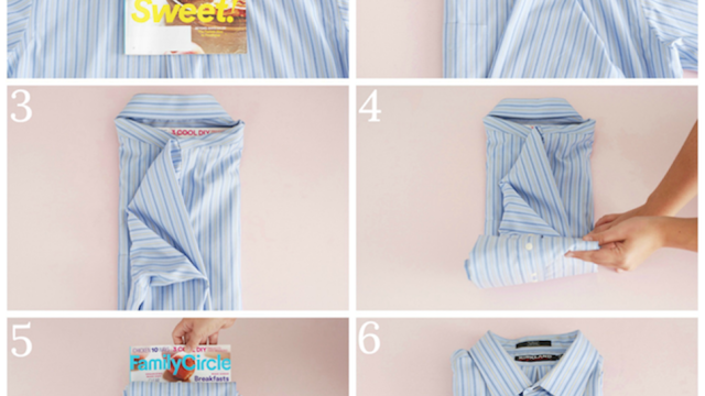 Fold Collared Dress Shirts Perfectly With A Magazine