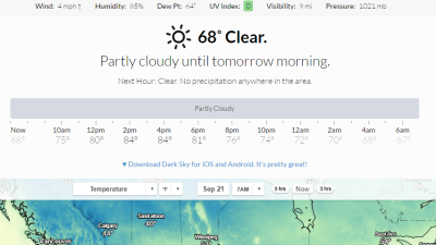 Dark Sky, The Up-To-The-Minute Weather App, Now Works In Your Browser