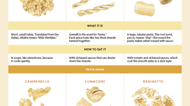 Unusual Pasta Shapes And How To Use Them [Infographic]