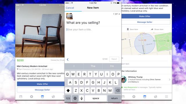 Facebook Marketplace Lets You Buy From And Sell To People Nearby